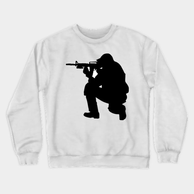 Military Design Crewneck Sweatshirt by Hashop